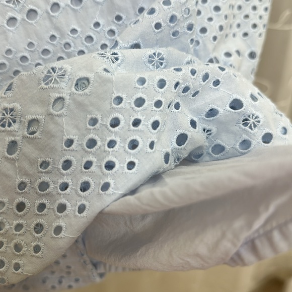 Loft ice blue eyelid lace shift dress women’s size 10. - Picture 8 of 11